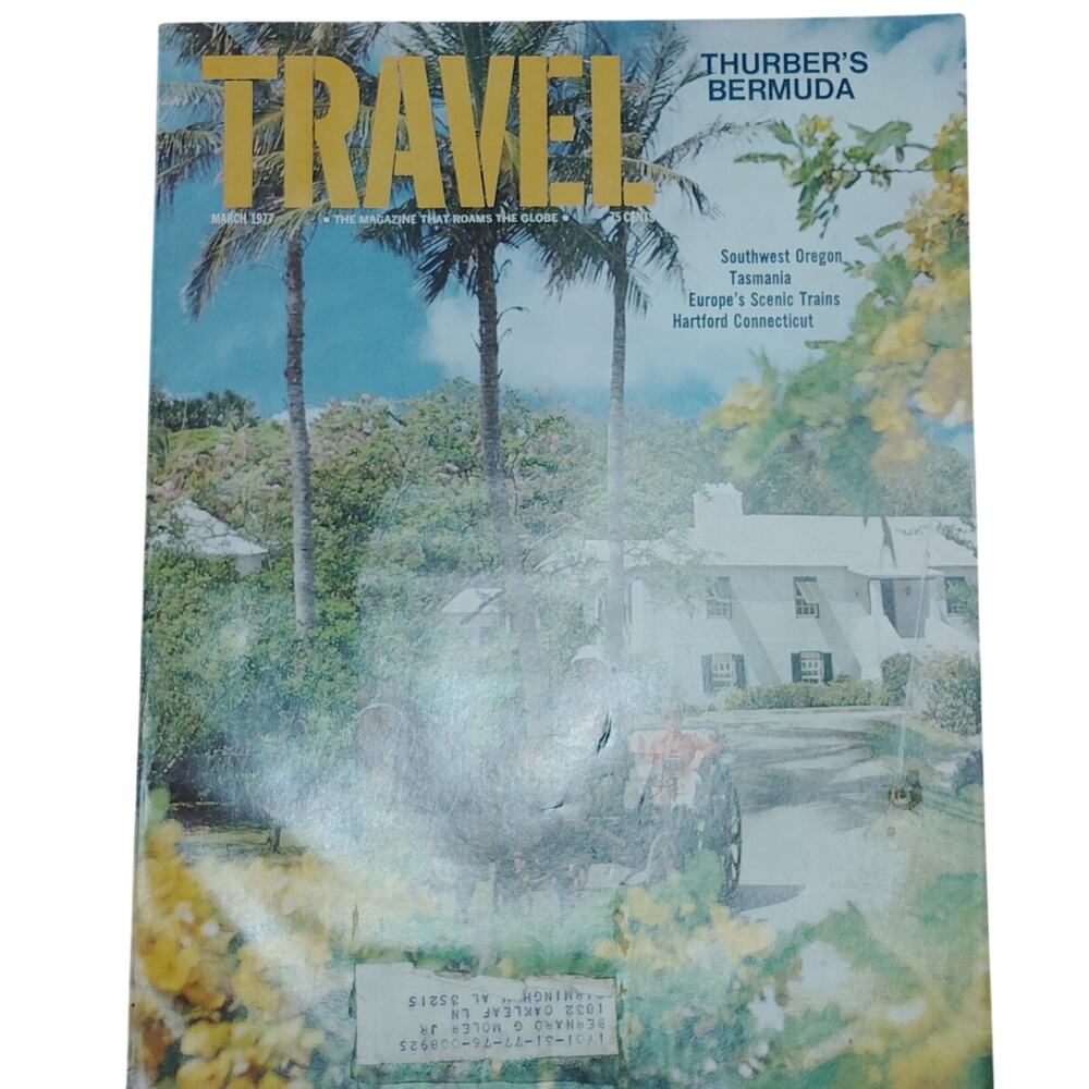 Vintage Travel Magazine March 1977 - Bermuda, Tasmania, Europe Tourism